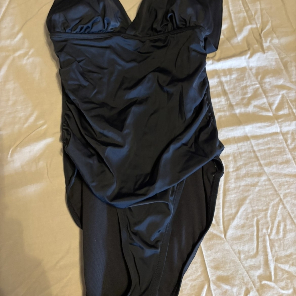 Time and Tru Black One-Piece Swimsuit